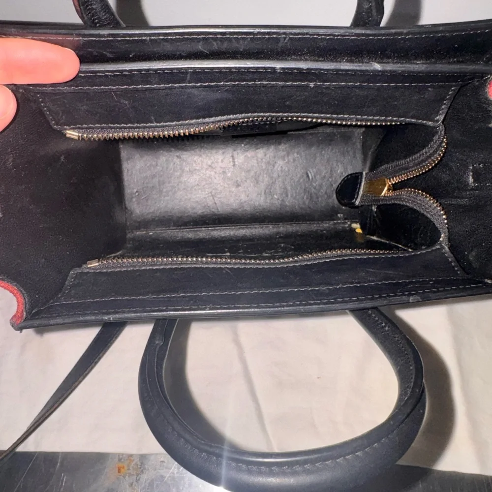 Celine Mini Bag in Black, Red, and Cream - Picture 6 of 8